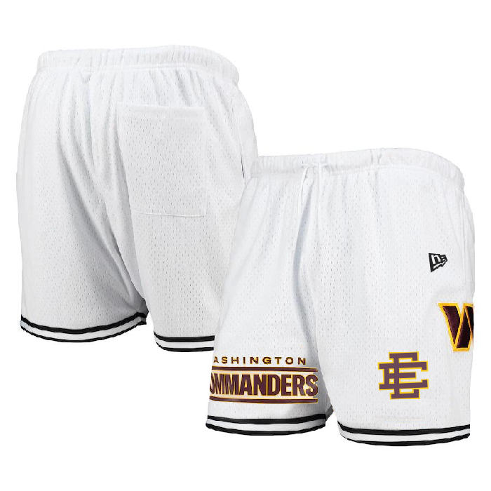 Men's Washington Commanders Pro White/Red Shorts 001 Men's Washington Commanders Pro White/Red Shorts 001